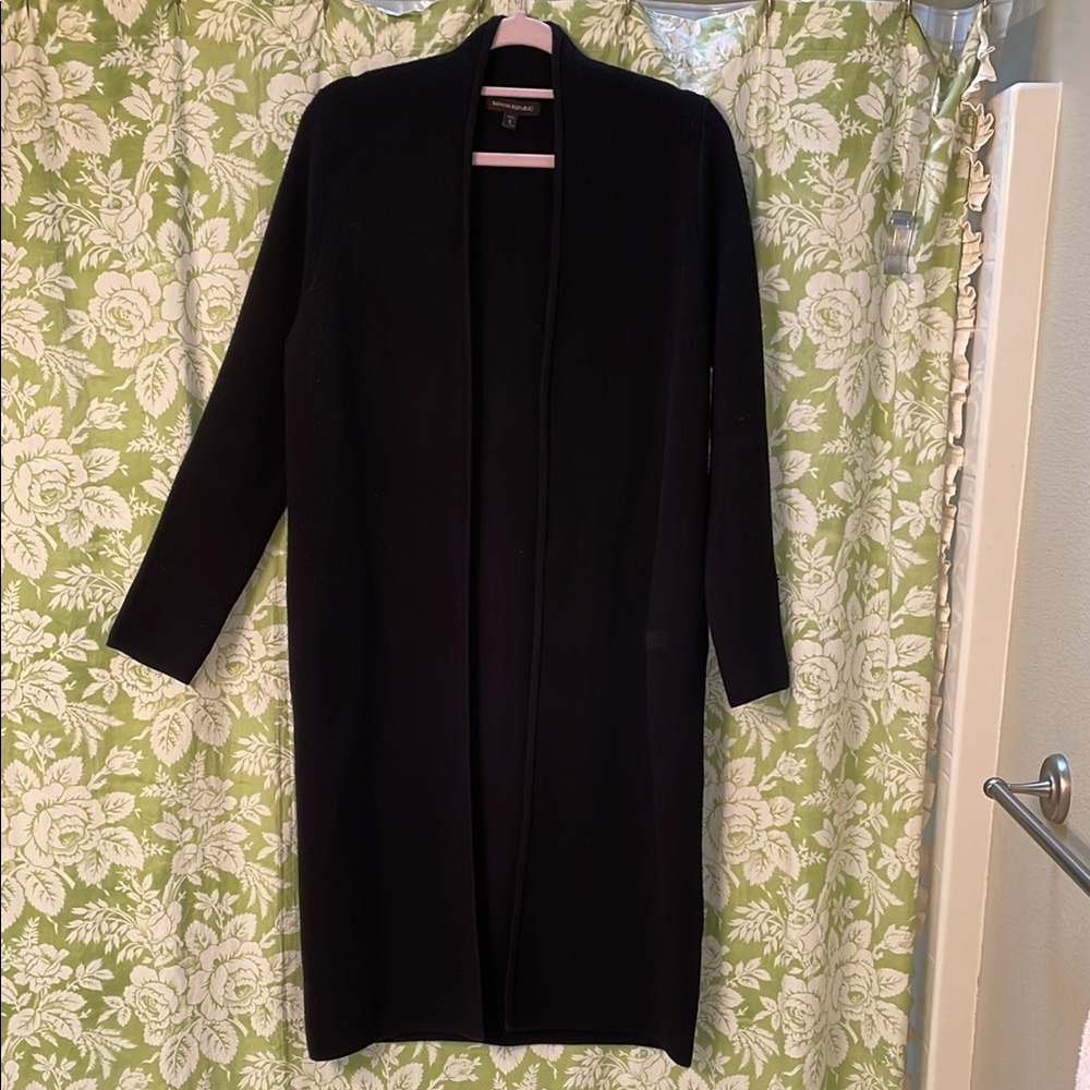 Banana Republic Warm Black Sweater Coatigan